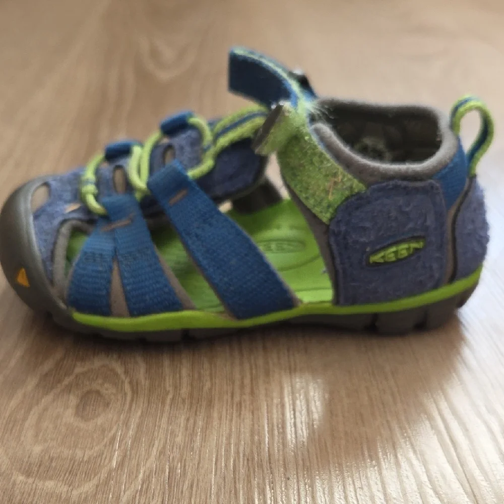 Keen Kids Blue and Lime Green Sport Sandals